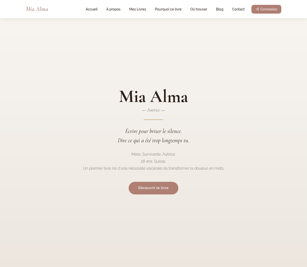 Aperçu du site Mia Alma